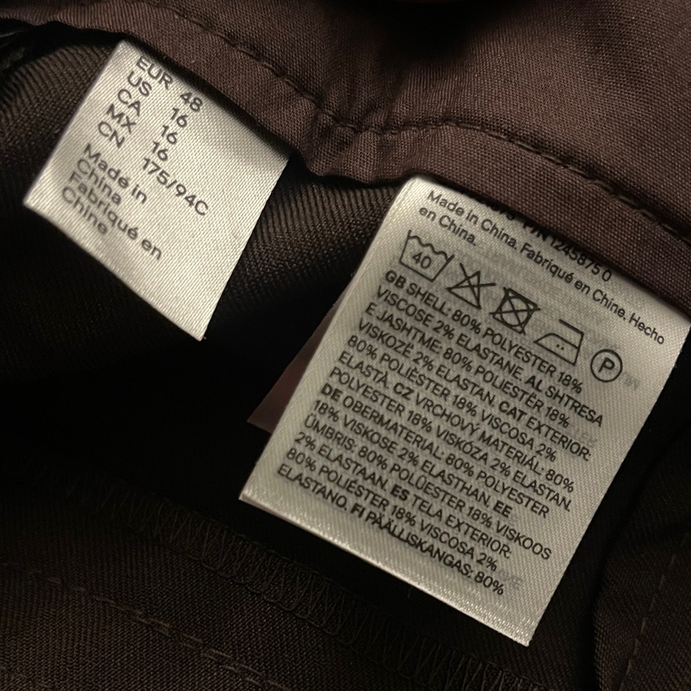 H&M Women’s Wide leg Brown Cargo Pants Size 16 NWT - Picture 3 of 4
